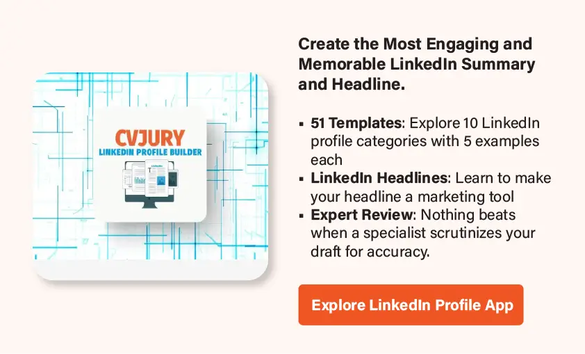 CVJury LinkedIn profile Builder Image