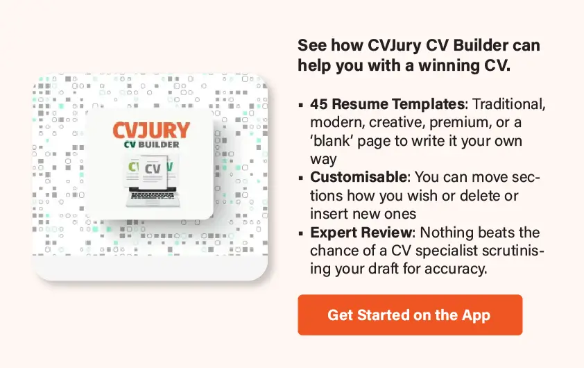 How CVJury CV Builder can help you with a winning CV image