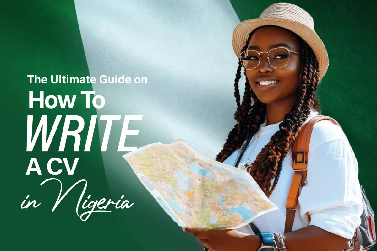 Lady with caption: The Ultimate Guide on How to Write a CV in Nigeria